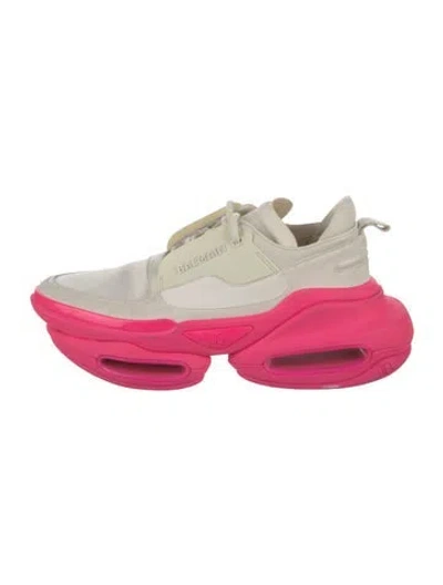 Pre-owned Balmain Suede Chunky Sneakers In Pink