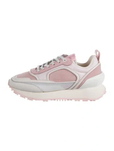 Pre-owned Balmain Suede Colorblock Pattern Sneakers In Pink