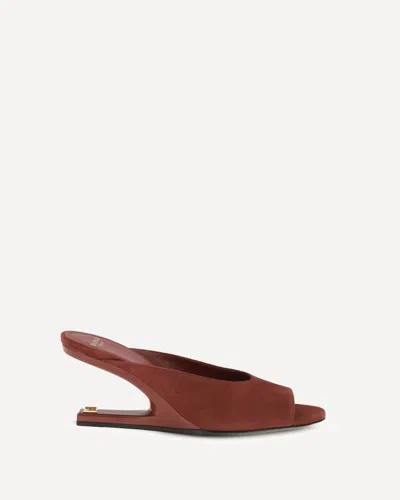 Balmain Suede Open-toe Mules In Multi