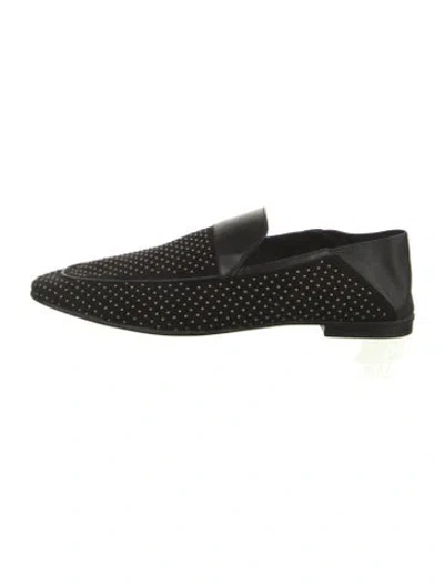 Pre-owned Balmain Suede Printed Loafers In Black
