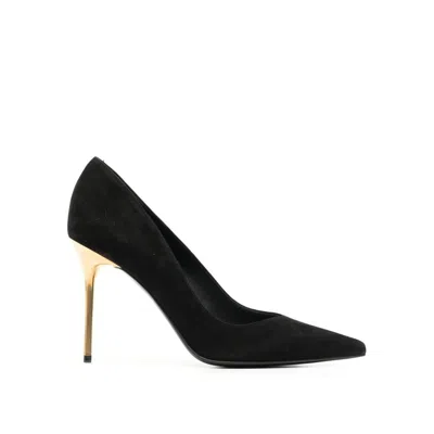 Balmain Suede Pumps In Black