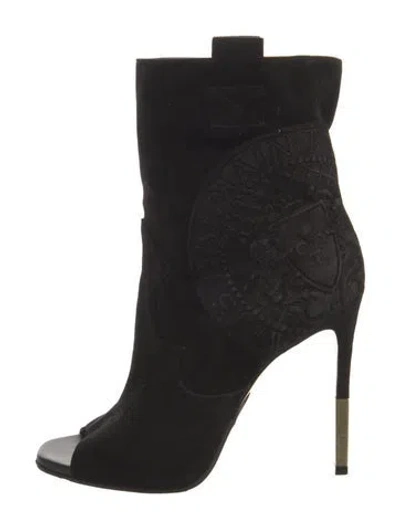 Pre-owned Balmain Suede Pumps In Black