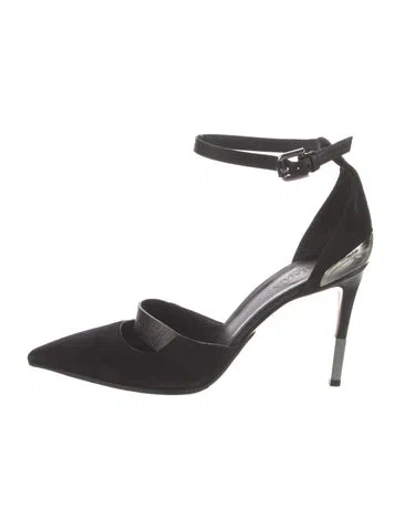 Pre-owned Balmain Suede Pumps In Black