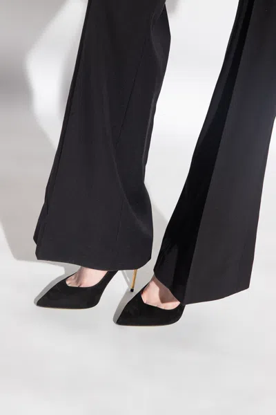 Balmain Suede Pumps In Black