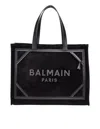 Balmain B Army Medium Shopper Tote Bag In Suede In Black