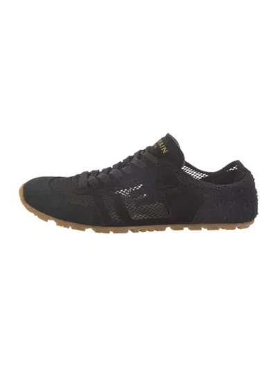 Pre-owned Balmain Suede Sneakers In Multi