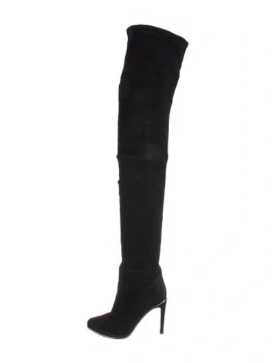 Pre-owned Balmain Suede Sock Boots In Black