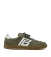 Balmain Lace-up Low-cut Casual Shoes In Green