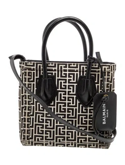 Pre-owned Balmain Suede Top Handle Bag In Multicolor
