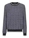 Balmain Patterned-jacquard Sweater In Black