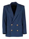 Balmain Suit Jacket In Blue