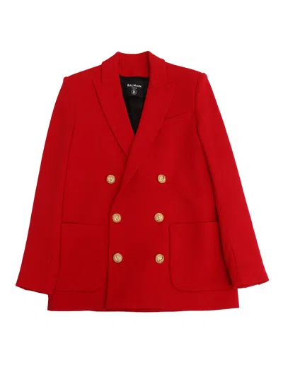 Balmain Kids' Suit Jacket In Red