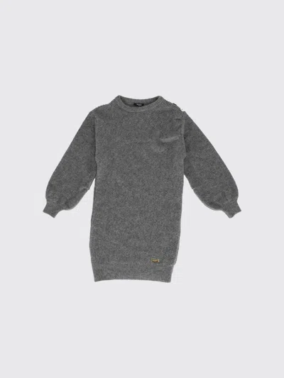 Balmain Suit Kids Color Grey In Gray