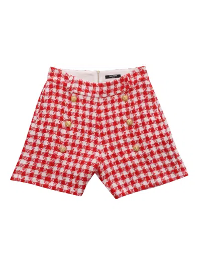 Balmain Kids'  Suit Shorts In Red