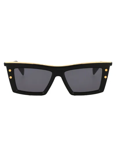 Balmain Blck Acetate Sunglasses In Black