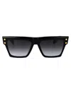 Balmain B-i Acetate Rectangle Sunglasses In Black
