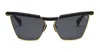 Balmain Victoire - Matte Black / 12k Gold Sunglasses In Black