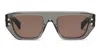 Balmain B-army Ii - Crystal Grey / 12k Gold Sunglasses In Crystal, Gold