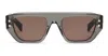 Balmain B-army Ii - Crystal Grey / 12k Gold Sunglasses In Crystal, Gold