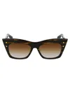 Balmain B-ii Acetate Cat-eye Sunglasses In Dark Brown Swirl Gold W/dark Brown To Clear Ar