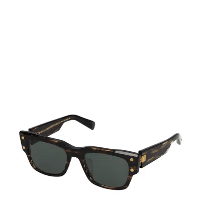 Balmain Sunglasses Women Acetate Brown/leopard In Black