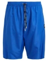 Balmain Surfer Man Swim Trunks Blue Size Xxl Polyester In Blue