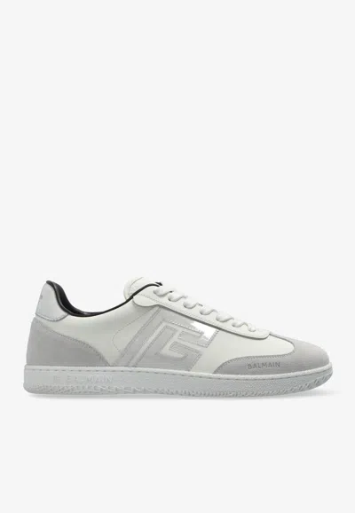 Balmain Swan Low-top Sneakers In White
