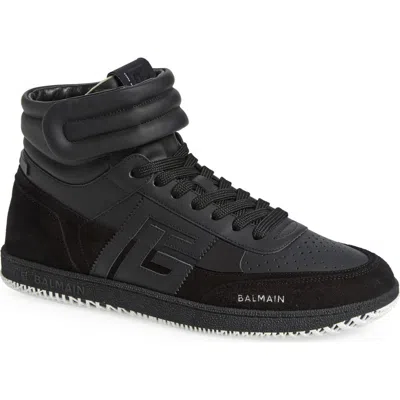 Balmain Swan Mid Top Sneaker In Ieb Gold/multi