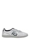 Balmain 'swan' Silver Colored Low Top Sneakers With Logo Detail In Multicolor