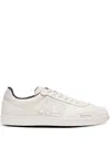 Balmain Round Toe Low-top Sneakers With Rubber Sole In White