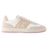 Balmain Swan Sneakers Low-top Rubber Sole In Beige