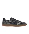 Balmain B-court Monogram Jacquard Low Top Sneaker In Black