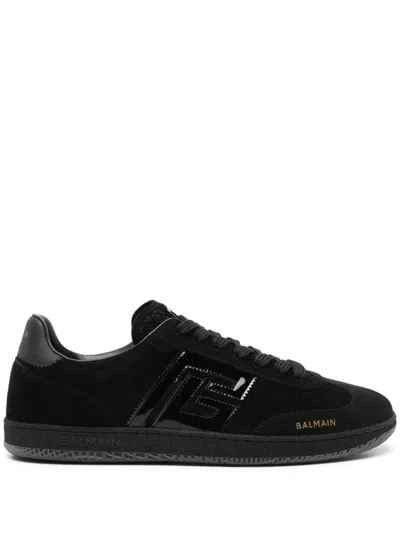Balmain Swan Sneakers In Black