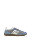 Balmain Swan Sneakers In Bleu Clair/gris Clair