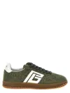 Balmain Lace-up Low-cut Casual Shoes In Green