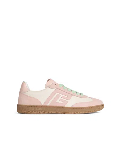 Balmain Swan Sneakers In Smooth Leather And Suede In Multi