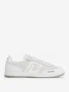 Balmain Swan Sneakers In Suede And Smooth Calfskin In Logo Embedded On The Side