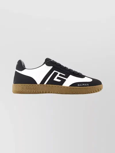 Balmain Swan Sneakers Nubuck And Lambskin In Animal Print