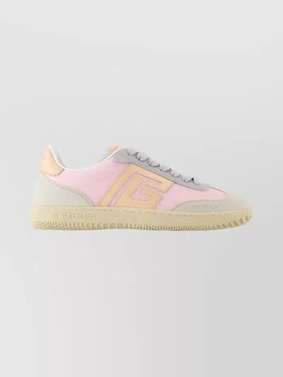 Balmain Swan Sneakers Nubuck And Lambskin Design In Animal Print