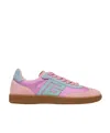 Balmain Swan Suede Rubber Sole Sneakers In Multi