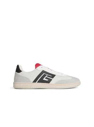 Balmain Swan Suede And Smooth Leather Sneakers In Multi