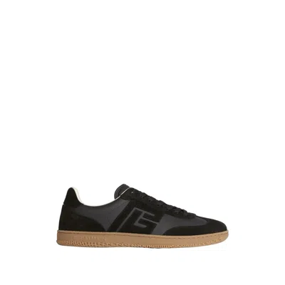 Balmain Swan Suede And Smooth Leather Trainers In Black