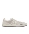 Balmain Swan Suede And Smooth Leather Trainers In White