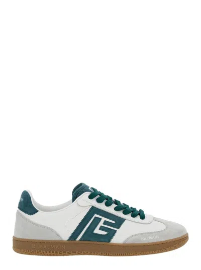 Balmain Swan-suede Leather&calfskin In Multi