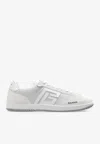 Balmain Swan Sneakers In Suede And Smooth Calfskin In White