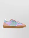 Balmain Swan Suede Rubber Sole Sneakers In Multi
