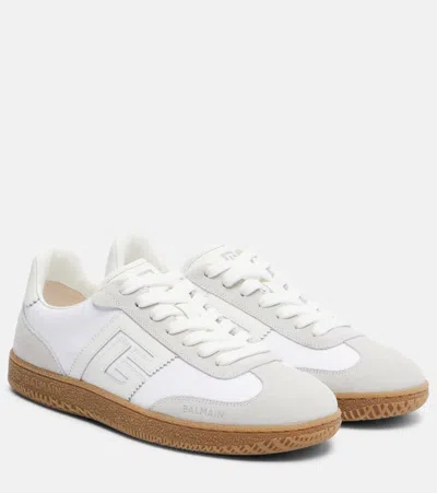 BALMAIN SWAN SUEDE SNEAKERS