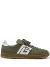Balmain Lace-up Low-cut Casual Shoes In Green