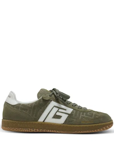 BALMAIN SWAN SUEDE SNEAKERS
