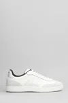 Balmain Swan Suede Sneakers In White Suede And Leather In White